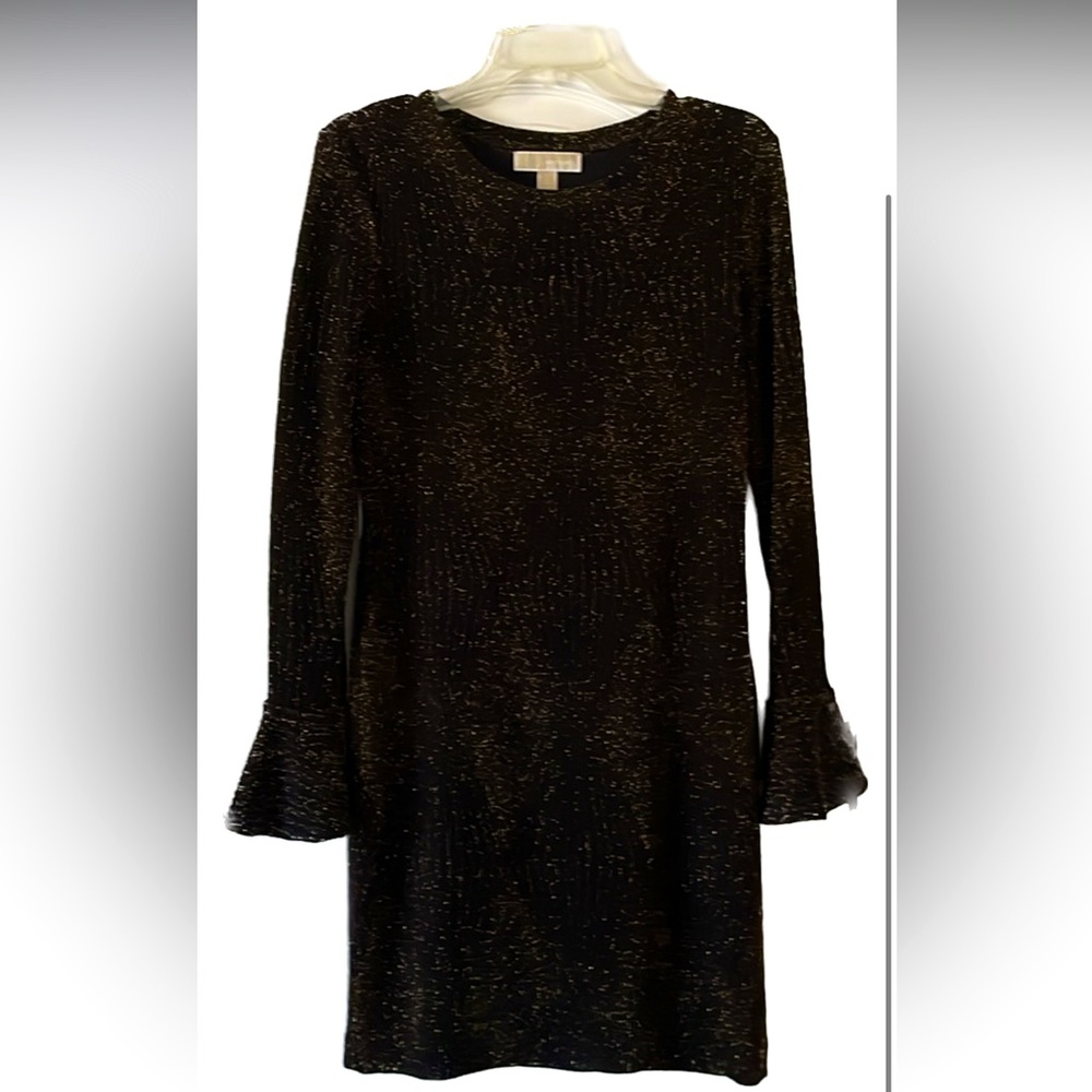 MK beautiful gold on black glittery dress